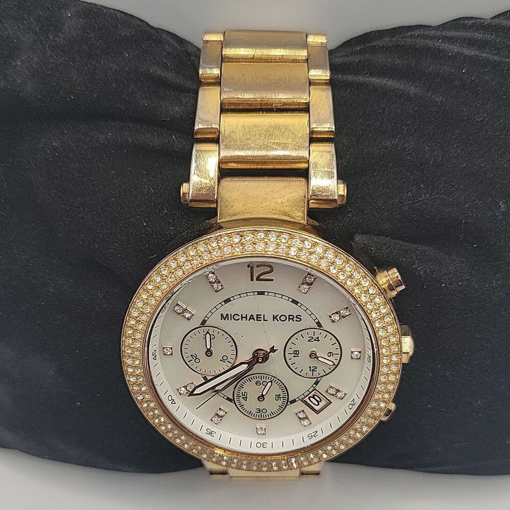 Michael Kors MK5491 Women's Stainless Steel Analog White Dial Quartz Watch BC625 - Picture 4 of 10